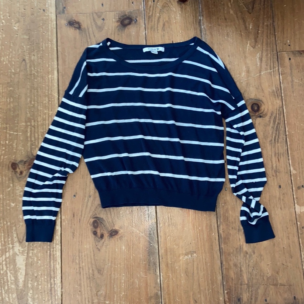Forever 21 - blue / white striped sweater (L)